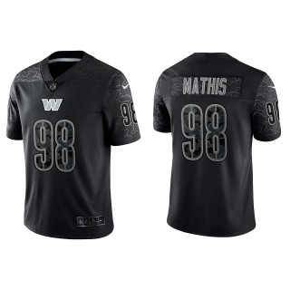 Phidarian Mathis Washington Commanders Black Reflective Limited Jersey