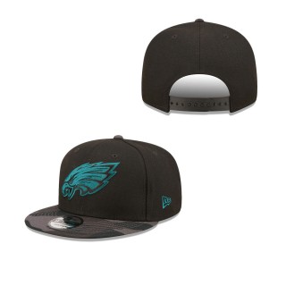 Men's Philadelphia Eagles Black Camo Vize 9FIFTY Snapback Hat
