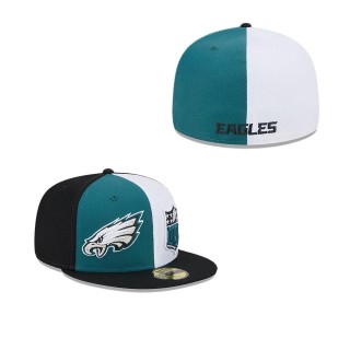 Eagles Midnight Green Black 2023 Sideline 59FIFTY Fitted Hat