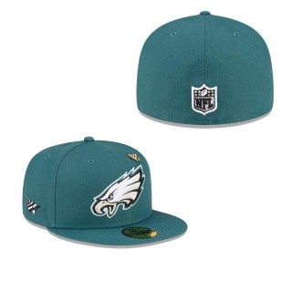 Philadelphia Eagles x Paper Planes Midnight Green Fitted Hat