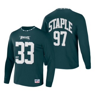 Men's Philadelphia Eagles NFL x Staple Green Core Team Long Sleeve T-Shirt