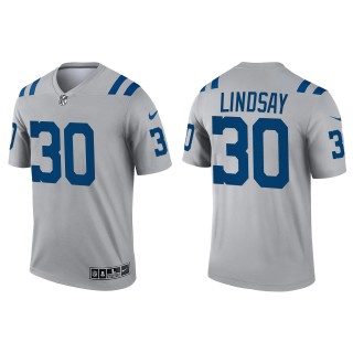 Men's Indianapolis Colts Phillip Lindsay Gray Inverted Legend Jersey