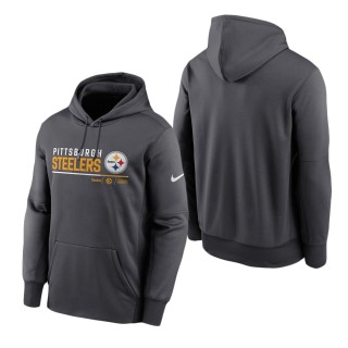 Men's Pittsburgh Steelers Anthracite Prime Logo Name Split Pullover Hoodie