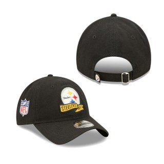 Men's Pittsburgh Steelers Black OTC 2022 Sideline 9TWENTY Adjustable Hat