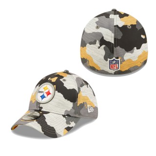 Men's Pittsburgh Steelers Camo 2022 NFL Training Camp Official 39THIRTY Flex Hat