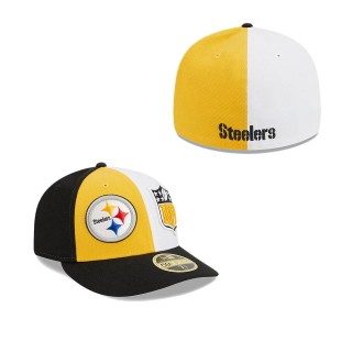 Pittsburgh Steelers Gold Black 2023 Sideline Low Profile 59FIFTY Fitted Hat