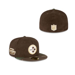 Pittsburgh Steelers Just Caps Brown Camo Fitted Hat