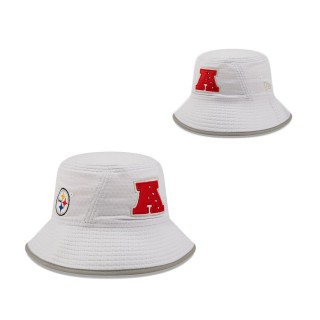Men's Pittsburgh Steelers White AFC Logo Pro Bowl Bucket Hat