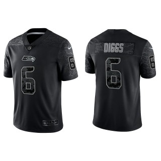 Quandre Diggs Seattle Seahawks Black Reflective Limited Jersey