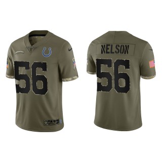 Quenton Nelson Indianapolis Colts Olive 2022 Salute To Service Limited Jersey