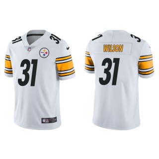 Men's Pittsburgh Steelers Quincy Wilson White Vapor Limited Jersey