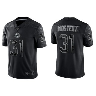 Raheem Mostert Miami Dolphins Black Reflective Limited Jersey