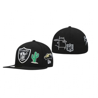 Las Vegas Raiders Black City Transit 59FIFTY Fitted Hat