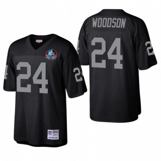 Charles Woodson #24 Raiders Black Hall of Fame Patch Legacy Replica Jersey