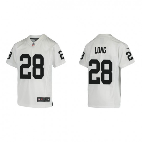 Youth David Long Raiders White Game Jersey