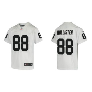 Youth Jacob Hollister Raiders White Game Jersey