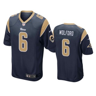 Los Angeles Rams John Wolford Navy Game Jersey
