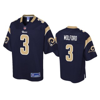 Los Angeles Rams John Wolford Navy Pro Line Jersey - Men's