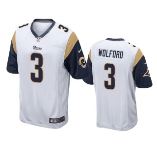 Los Angeles Rams John Wolford White Game Jersey