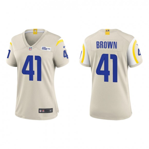 Women's Los Angeles Rams Malcolm Brown Bone Game Jersey