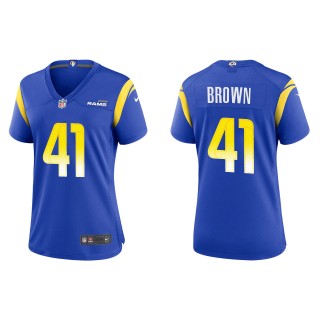 Women's Los Angeles Rams Malcolm Brown Royal Game Jersey