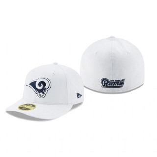 Los Angeles Rams White Omaha Low Profile 59FIFTY Hat