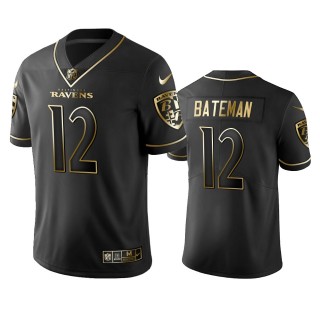 Rashod Bateman Ravens Black Golden Edition Vapor Limited Jersey