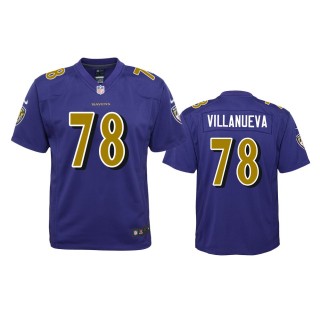 Baltimore Ravens Alejandro Villanueva Purple Color Rush Game Jersey