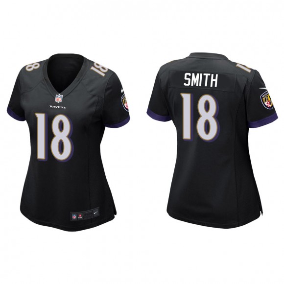 Women's Baltimore Ravens Roquan Smith Black Game Jersey