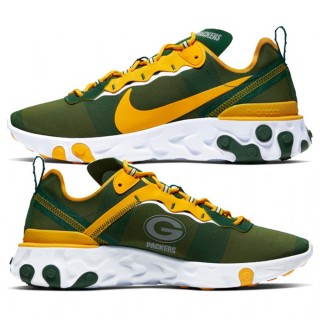 Unisex Nike React Element 55 Green Bay Packers Green Shoes