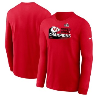 Chiefs Red Super Bowl LVIII Champions Iconic Long Sleeve T-Shirt