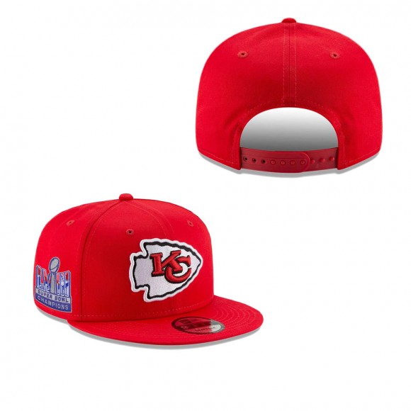 Chiefs Red Super Bowl LVIII Champions Side Patch 9FIFTY Snapback Hat