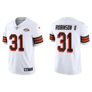 Men's Cleveland Browns Reggie Robinson II White 1946 Collection Limited Jersey