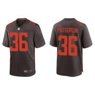 Browns Riley Patterson Brown Alternate Game Jersey