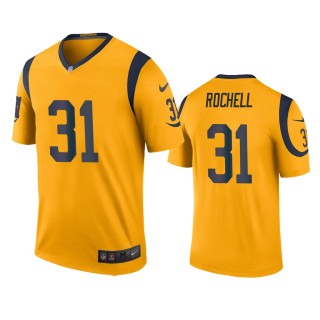 Los Angeles Rams Robert Rochell Gold Color Rush Legend Jersey