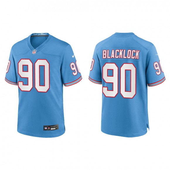 Titans Ross Blacklock Light Blue Oilers Throwback Game Jersey