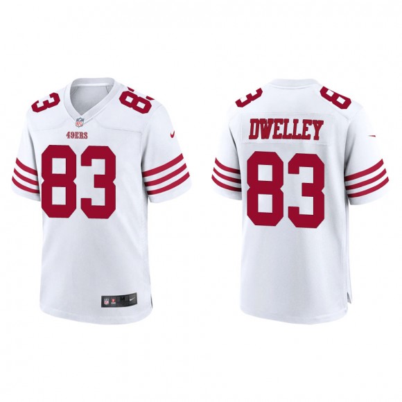 Men's San Francisco 49ers Ross Dwelley White Game Jersey