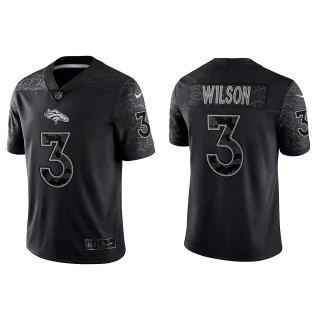 Russell Wilson Denver Broncos Black Reflective Limited Jersey