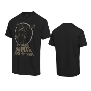 New Orleans Saints Black Disney Star Wars Empire Title Crawl T-Shirt