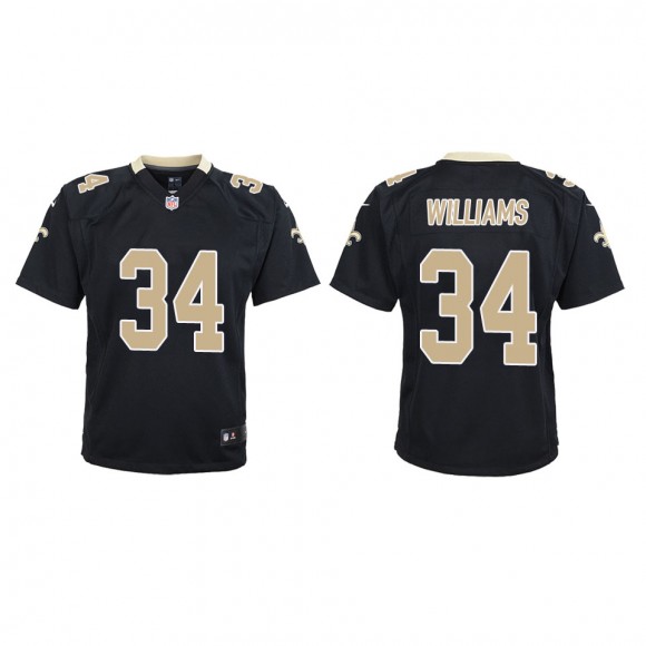 Youth Darrel Williams Saints Black Game Jersey