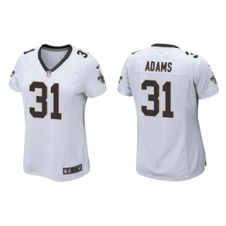 Women's New Orleans Saints Josh Adams White Game Jersey