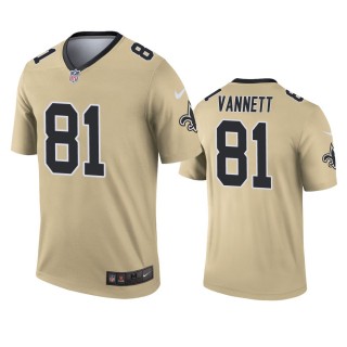 New Orleans Saints Nick Vannett Gold Inverted Legend Jersey