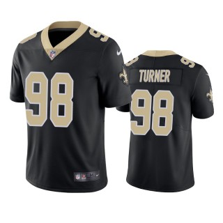 New Orleans Saints Payton Turner Black 2021 NFL Draft Vapor Limited Jersey