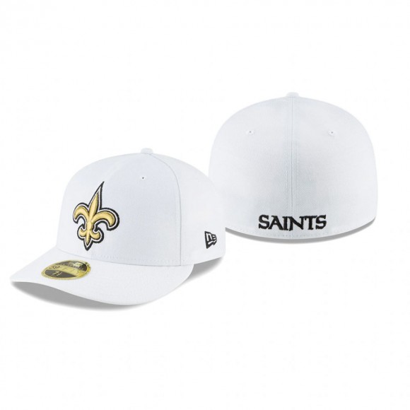 New Orleans Saints White Omaha Low Profile 59FIFTY Hat