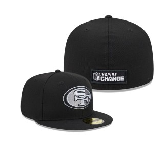 San Francisco 49ers Black 2023 Inspire Change 59FIFTY Fitted Hat
