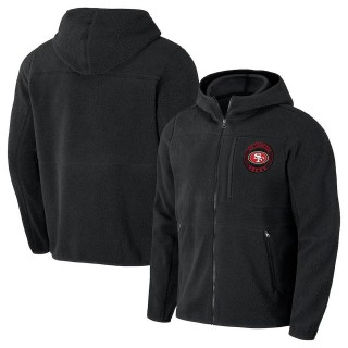 San Francisco 49ers NFL x Darius Rucker Sherpa Full-Zip Hoodie Black