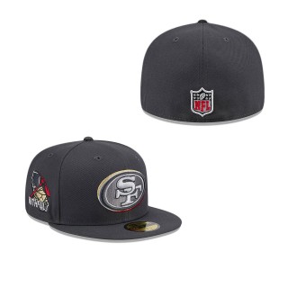 San Francisco 49ers Graphite Official 2024 NFL Draft On Stage 59FIFTY Fitted Hat