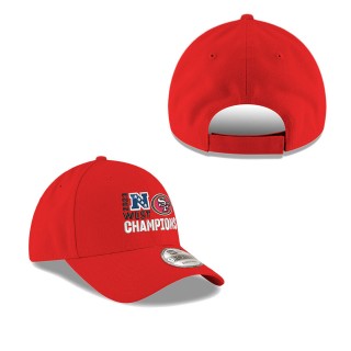 San Francisco 49ers Scarlet 2023 NFC West Division Champions 9FORTY Adjustable Hat