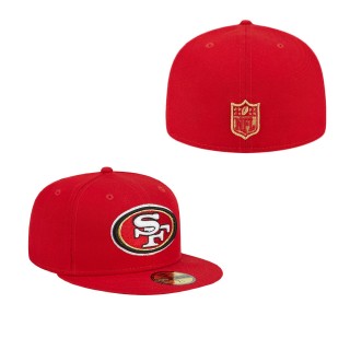 San Francisco 49ers Scarlet Main Fitted Hat