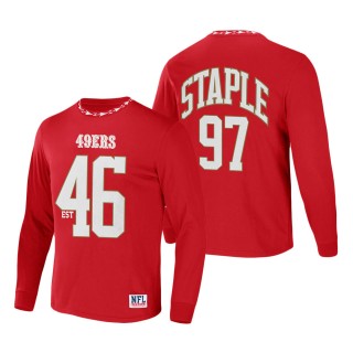 Men's San Francisco 49ers NFL x Staple Red Core Team Long Sleeve T-Shirt